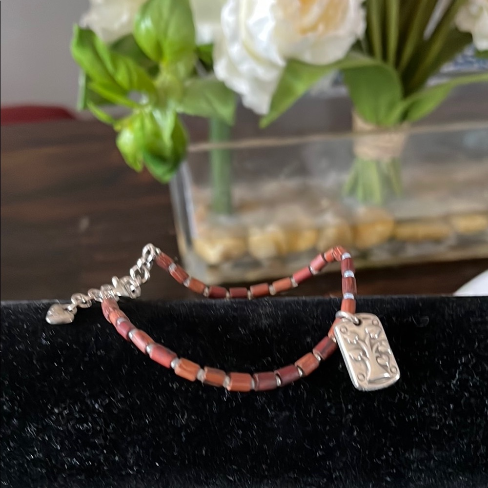 Brighton Silver and Red Charm Bracelet